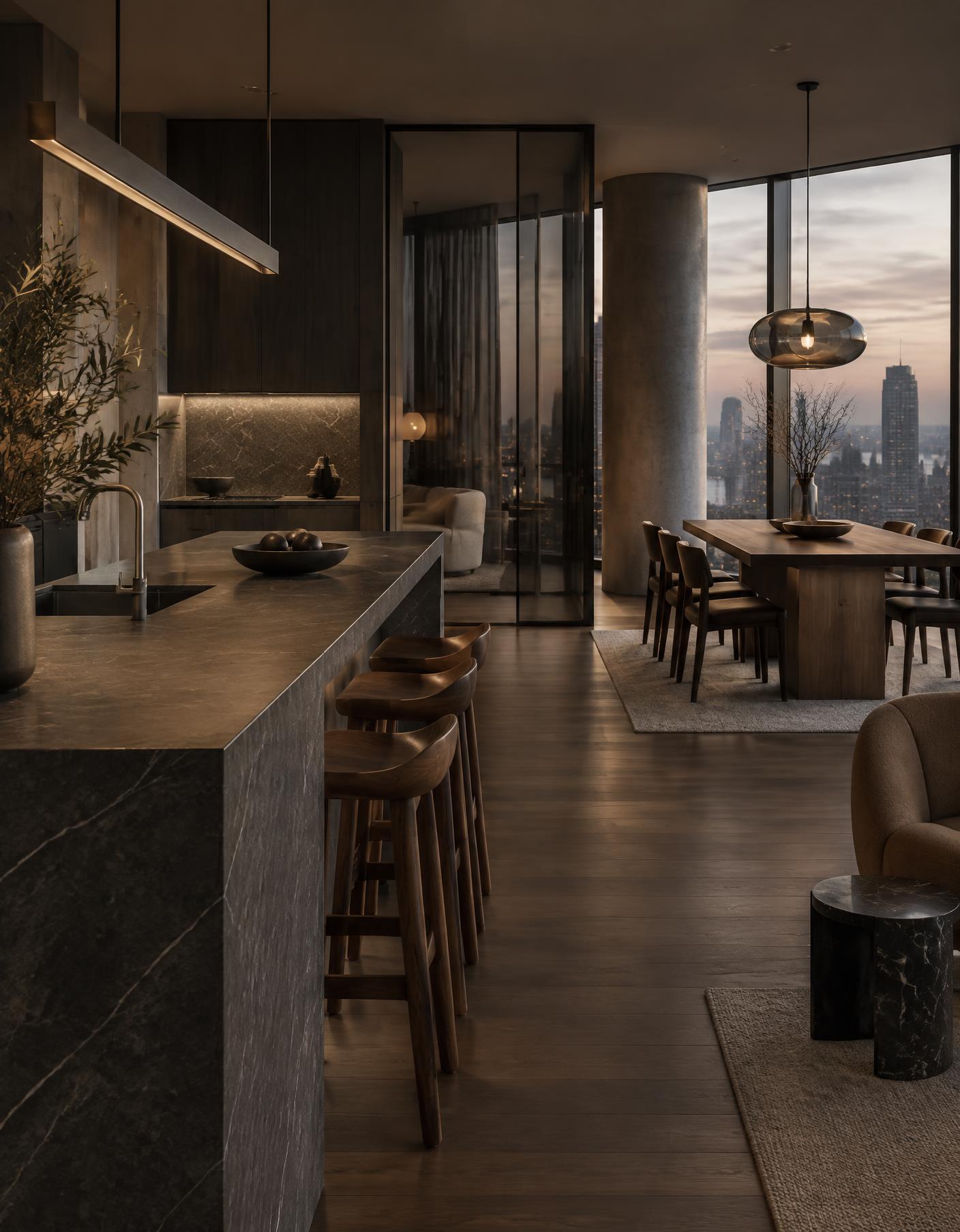 Urban Luxe Apartment interior detail